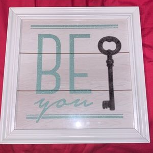 Be your key white square picture